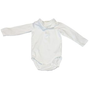 H&M, Galléros, hosszú ujjú, fehér body