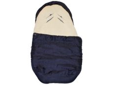 Sötétkék, bundás lábzsák