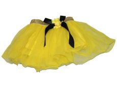 Sárga, virágos tüllszoknya