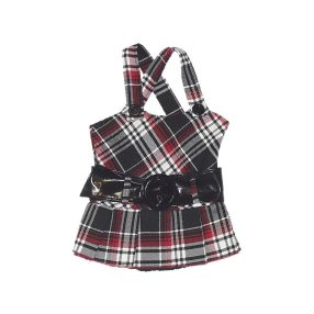 Kockás tunika övvel
