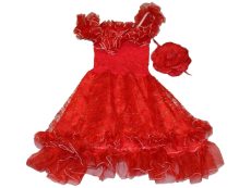 Spanyol táncosnő jelmez, hajdísszel