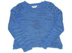 Tammy, Kék, rövidderekú, kötött pulóver