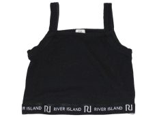 River Island, Fekete, bordás top