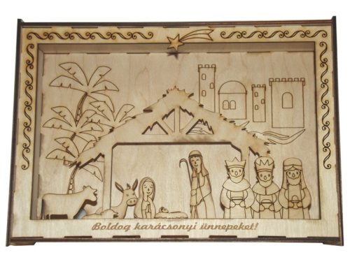 Betlehem, festhető, 3D dekordoboz