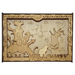 Halloween, festhető, 3D dekordoboz
