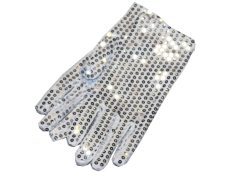 Flitteres, fehér kesztyű, ÚJ