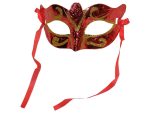 Piros, glitteres álarc, ÚJ