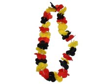 Fekete-sárga-piros hawaii virágfüzér