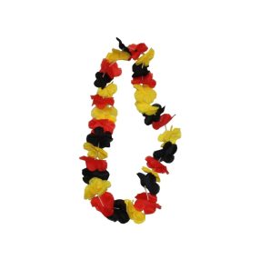 Fekete-sárga-piros hawaii virágfüzér