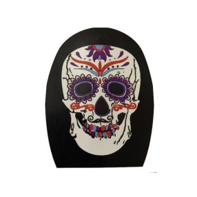 Halloween harisnya álarc, piros koponya, ÚJ